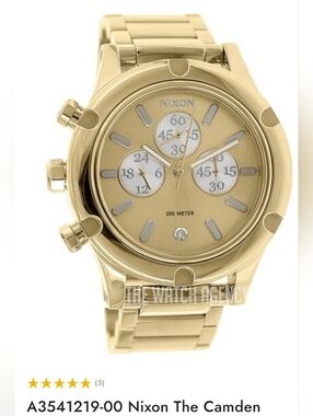 NIXON GOLD Tone Chronograph Watch - Nixon The Camden 😎🔥🔥